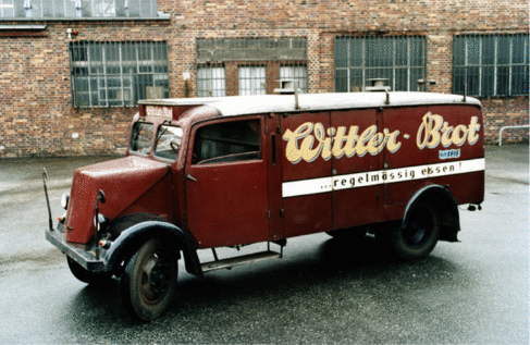 Elektrisch angetriebener Lieferwagen, Baujahr 1942